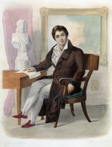 Portret van François-Joseph (François Joseph) Talma (1763-1826), Franse komiek. in Ed. Mennechet, 