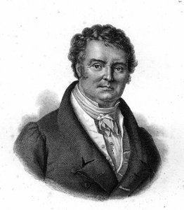Portret van François Broussai (1772 - 1838), professor aan de Faculteit der Geneeskunde in Parijs, gravure uit de 19e eeuw door Unknown artist