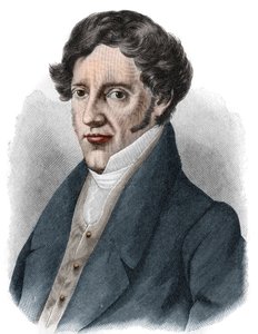 Portret van Franz Grillparzer (1791-1872), Oostenrijkse toneelschrijver. door Unknown artist