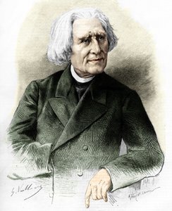 Portret van Franz Liszt (1811-1886) Hongaarse componist en pianist door Unknown artist
