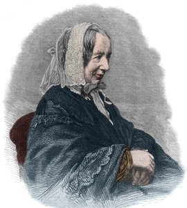Portret van Fredrika Bremer (1801-65) (gravure) een Zweedse schrijfster en feministische activiste door Unknown artist