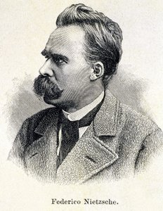 Portret van Friedrich Nietzsche (1833 - 1900) door Unknown artist