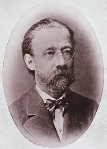 Portret van Friedrich Smetana (gravure naar foto)