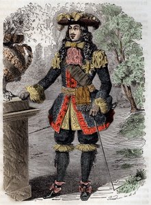 Portret van Gabriel Nicolas de la Reynie (1625-1709) eerste luitenant-generaal van politie van Parijs - gravure 19e eeuw Privécollectie