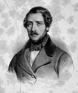 Portret van Gaetano Donizetti (1797-1848) Italiaanse componist 19e eeuw. Milaan, biblioteca del conservatorio