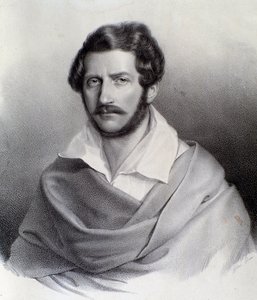Portret van Gaetano Donizetti (gravure) door Unknown artist