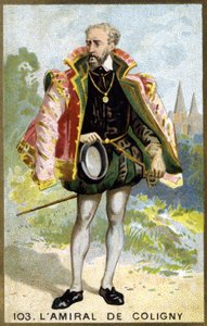 Portret van Gaspard de Châtillon, Heer van Coligny (1519 - 1572), Admiraal van Frankrijk door Unknown artist