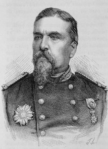 Portret van Generaal Ducrot (1817 - 1882). Gravure uit het einde van de 19e eeuw in 