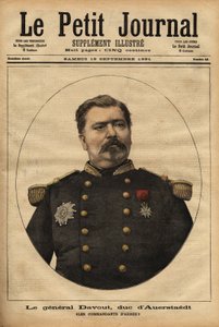 Portret van generaal Leopold Davout, hertog van Auerstaedt (1829-1904), stafchef van het Franse leger, die deelnam aan de ramp van de Frans-Pruisische oorlog (1870) van Napoleon III (1808-1873). Gravure in 