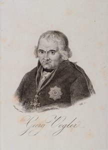 Portret van Georg Joseph Vogler (abbe Vogler) (gravure) door Unknown artist