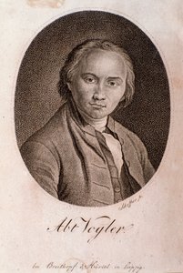 Portret van Georg Joseph Vogler (abbe Vogler) (gravure)