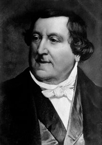 Portret van Gioacchino Rossini (gravure) door Unknown artist