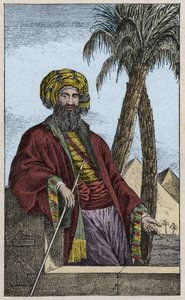 Portret van Giovanni Battista (Gianbattista) Belzoni (1778-1823), Italiaanse ontdekkingsreiziger en archeoloog, die belangrijke archeologische ontdekkingen deed in Egypte - Portret van Giovanni Battista Belzoni (1778-1823), Italiaanse ontdekkingsreiziger e
