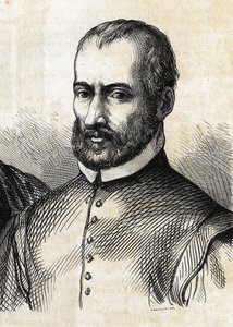 Portret van Giovanni Pierluigi da Palestrina (1525 - 1594), Italiaanse componist. door Unknown artist