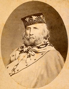 Portret van Giuseppe Garibaldi (1807-1882) 1875 door Unknown artist