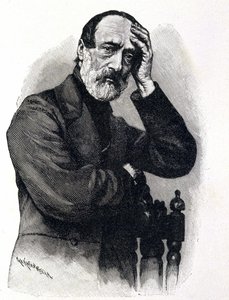 Portret van Giuseppe Mazzini (1805 - 1872), Italiaanse patriot en revolutionair door Unknown artist