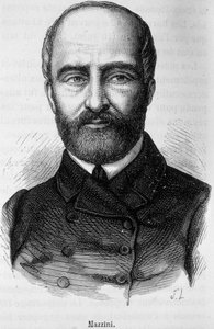 Portret van Giuseppe Mazzini, Italiaanse patriot en revolutionair (1805 of 1808 - 1872)