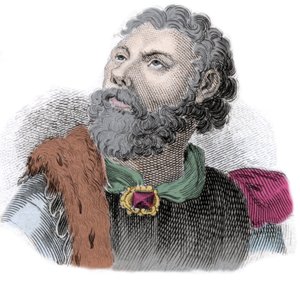 Portret van Godefroi van Bouillon, hertog van Neder-Lotharingen