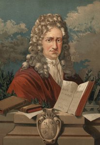 Portret van Gottfried Wilhelm Leibniz (1646 - 1716) uit La Ciencia y sus Hombres door Louis Figuier. Barcelona 1881 door Unknown artist