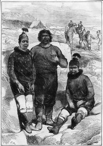 Portret van Groenlander (Eskimo) van Godhaven (Lievly haven) op Disco Island