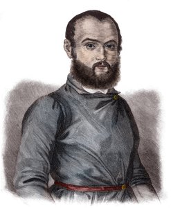 Portret van Gustav von Struve (1805-1870) Duitse politicus, advocaat en publicist - Gustav von Struve (1805-1870) Duitse advocaat, journalist en politicus door Unknown artist