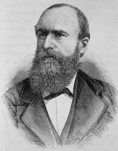 Portret van Gustave Flourens (1838 - 1871). Gravure van het einde van de 19e eeuw in 