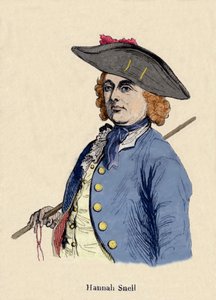 Portret van Hannah Snell (1723-1792), vrouwelijke soldaat die zich voordeed als man om soldaat te worden door Unknown artist