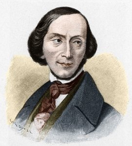 Portret van Hans Christian Andersen (1805-1875), Deense schrijver.