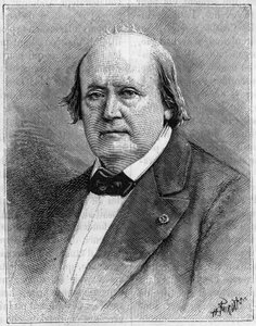 Portret van Henri Milne Edwards (1800-1885), Franse natuuronderzoeker. (Van een foto). Gravure in 