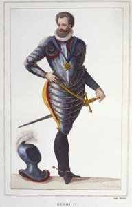 Portret van Hendrik IV (1553-1610), Koning van Frankrijk, gravure uit 1830 door Unknown artist