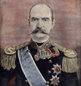 Portret van Zijne Majesteit George I (1863-1913), koning van Griekenland. Gravure van 1895. door Unknown artist