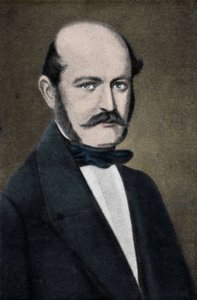 Portret van Ignaz Philip Semmelweis (Semmelweiss), Hongaarse verloskundige (1818-1865).