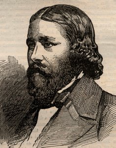 Portret van James Russell Lowell (1819-1891), Amerikaanse dichter. Gravure in 