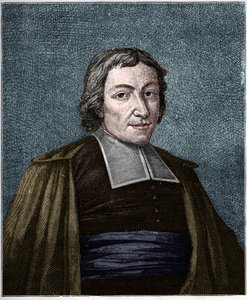 Portret van Jean Baptiste De La Salle (Jean-Baptiste) (1651-1719) Franse religieus, oprichter van de congregatie van de broeders van de Christelijke Scholen. Gravure uit de 19e eeuw. door Unknown artist