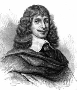 Portret van Jean Francois Sarasin (Sarrazin, Sarazin) (1614-1654), Franse schrijver. Gravure uit 1870.