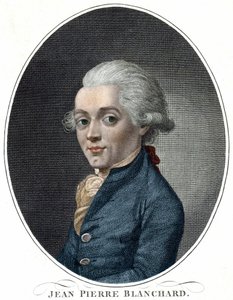 Portret van Jean Pierre Blanchard (1709 - 1853), Franse luchtvaartpionier