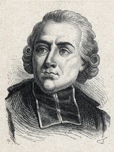 Portret van Jean Sibrake (of Siffrein) abt Maury (1746-1817), Franse kardinaal en aartsbisschop van Parijs, lid van de Académie française - Gravure uit 1889