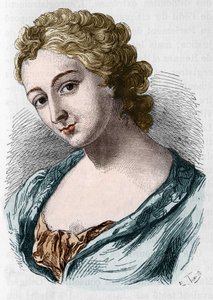 Portret van Jeanne Agnes Berthelot de Plemont, bekend als Madame la Marquise de Prue (1698-1727). door Unknown artist
