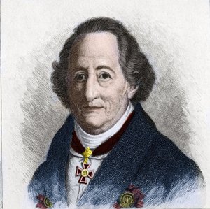 Portret van Johan Wolfgang Goethe, Duitse schrijver door Unknown artist