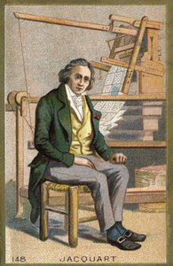 Portret van Joseph Marie Jacquard (1752-1834), Franse technicus voor zijn automatische weefgetouw. door Unknown artist