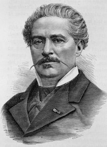 Portret van Jules Ducatel. Gravure uit de 19e eeuw.