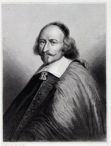 Portret van Jules Mazarin (Giulio Raimondo Mazzarino of Mazarino) (1602-1661), Franse kardinaal en politicus - in 