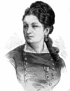 Portret van Juliette Dodu (1848-1909) heldin van de Oorlog van 1870 door Unknown artist