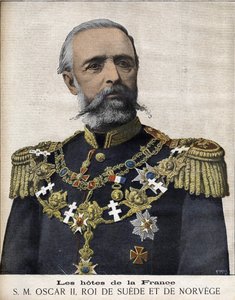 Portret van Koning Oscar II. Koning van Zweden en Noorwegen. 1829-1907. door Unknown artist