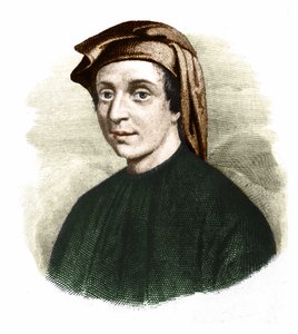 Portret van Leonardo Fibonacci (1170-1245). Italiaanse wiskundige door Unknown artist