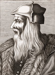 Portret van Leonardo da Vinci (1452 - 1519) door Unknown artist