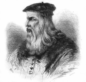 Portret van Leonardo da Vinci (1452 - 1519). door Unknown artist