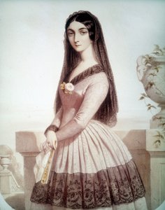 Portret van Lola Montes of Montez (Maria Dolores Gilbert), favoriet van Lodewijk I van Beieren door Unknown artist