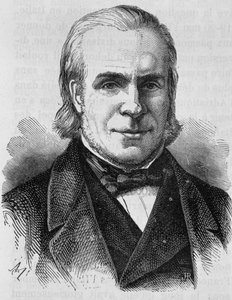 Portret van Louis Antoine Garnier-Pages (1803 - 1878). Gravure uit het einde van de 19e eeuw in 