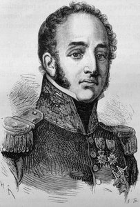 Portret van Louis Gabriel Suchet (1770-1826). Gravure van het einde van de 19e eeuw in 